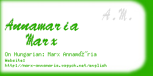 annamaria marx business card